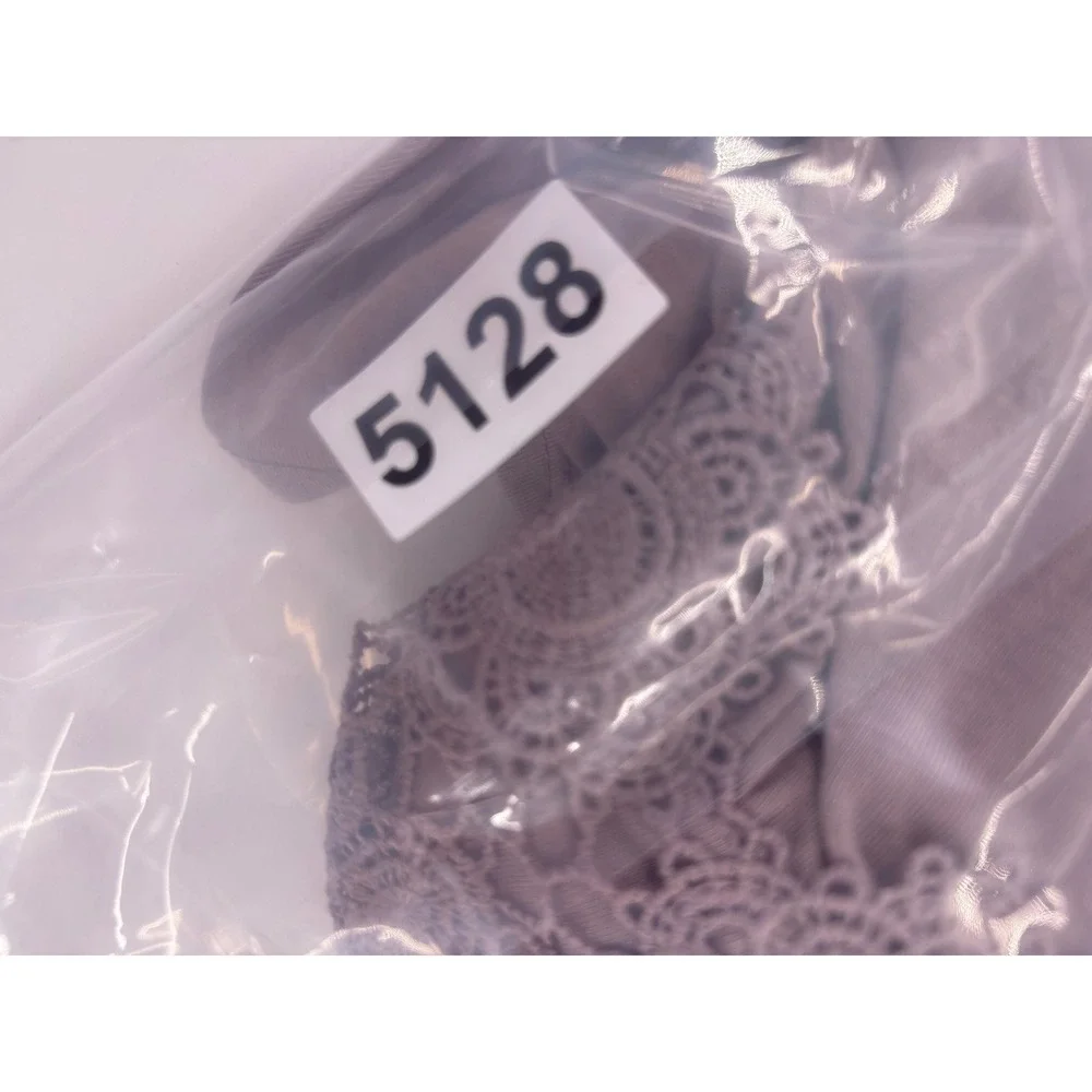 Lace Yoke Peplum Blouse - Dusty Mauve - Picture 6 of 6